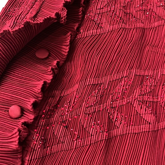 Custom-made Rich Burgundy Coloured Blouse/Jacket/Tunic - Picture 6 of 6